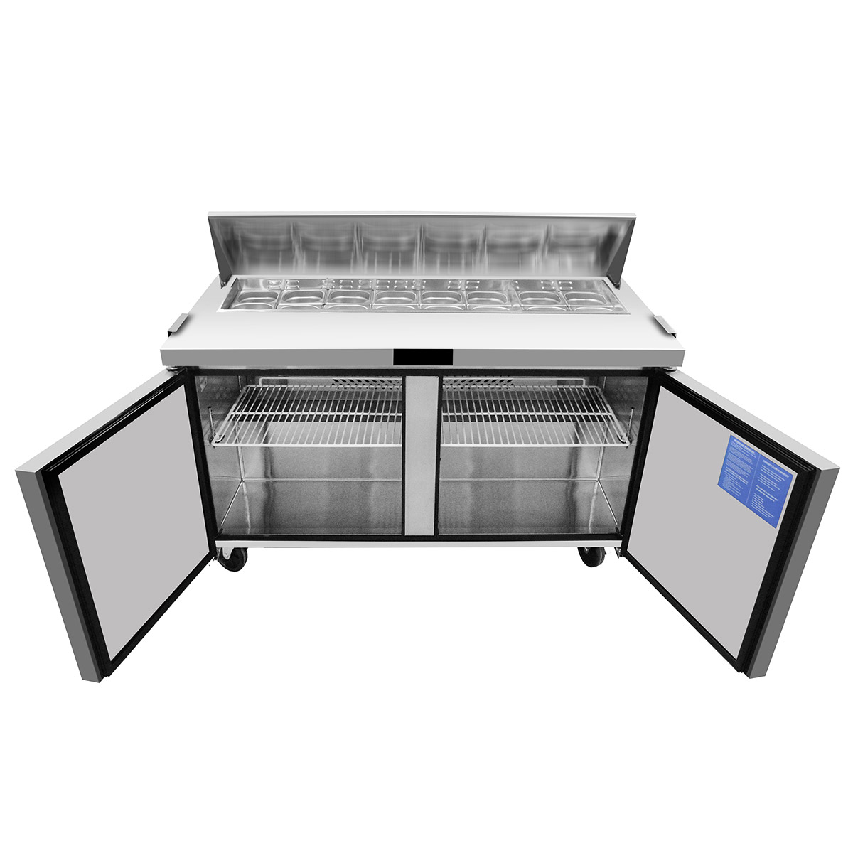 Atosa MSF8303GR Heavy Duty 2 Door Prep Counter 515 Litres with 16 x 1/6 GN Pans