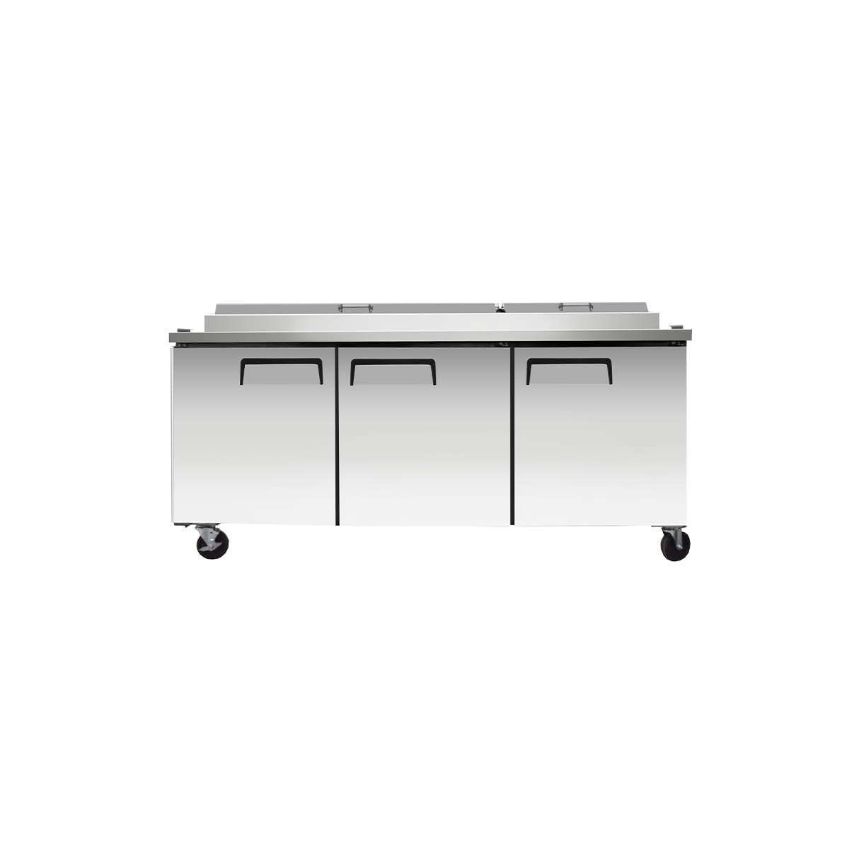 Atosa MSF8304GR Heavy Duty 3 Door Prep Fridge 930 Litres with 18 x 1/6 GN pans