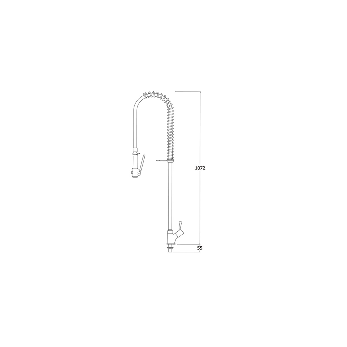 AquaTechnix TX-PR-10L-ST-BF0 Pre-Rinse Spray Hose