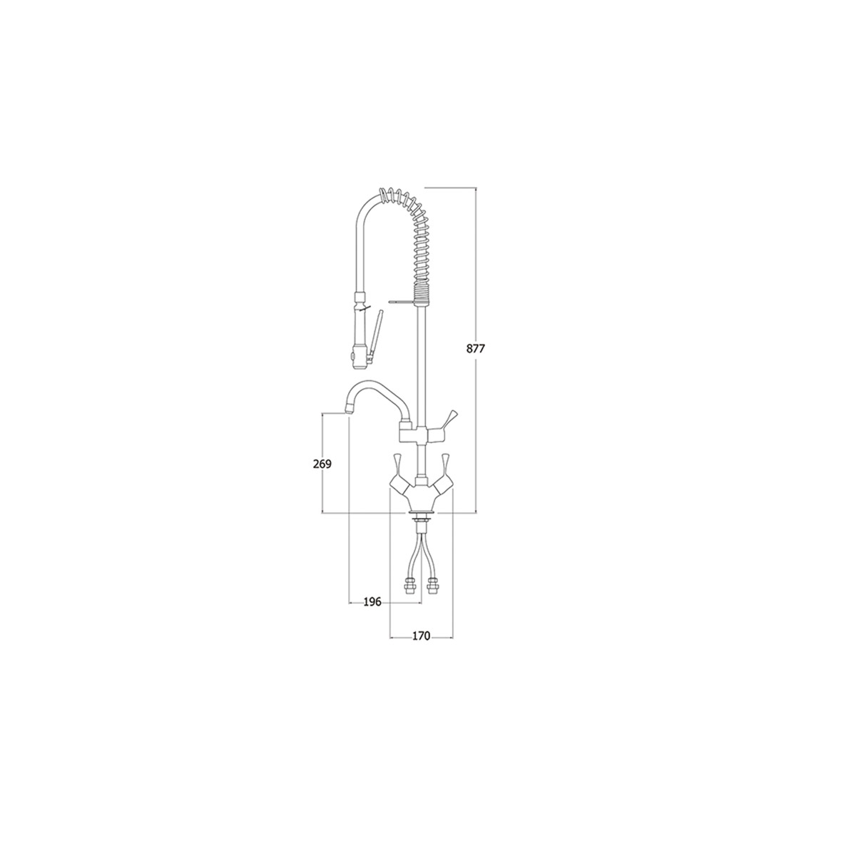 AquaTechnix TX-PR-20L-SH-BF1 Pre Rinse Spray Hose
