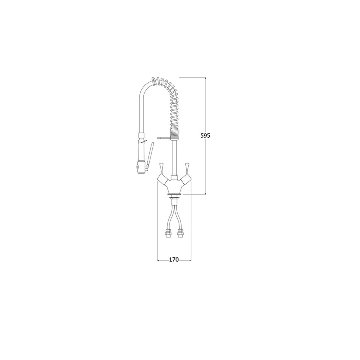 AquaTechnix TX-PR-20L-SS-BF0 Pre Rinse Spray Hose