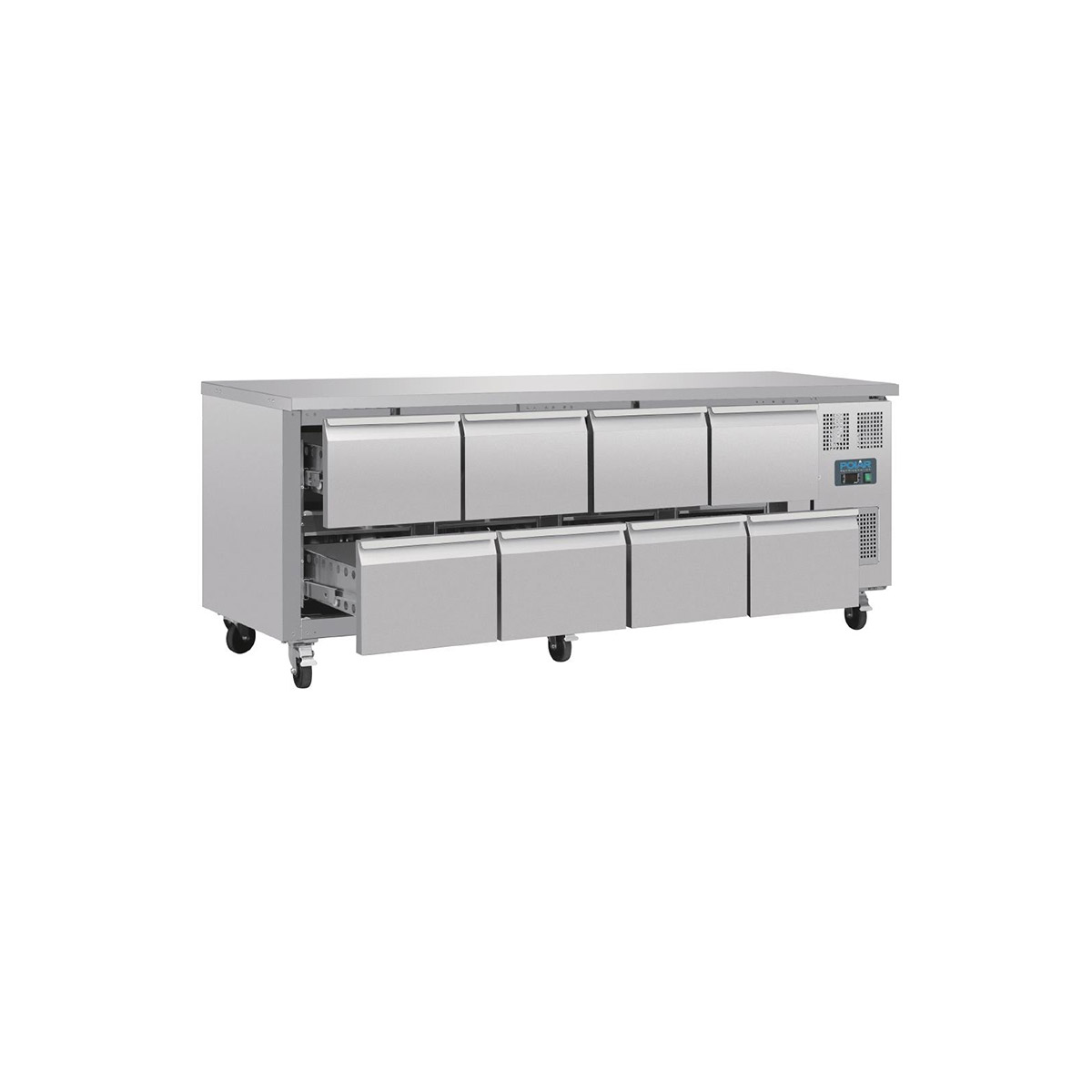 Polar U-Series Eight Drawer Gastrnorm Counter Fridge