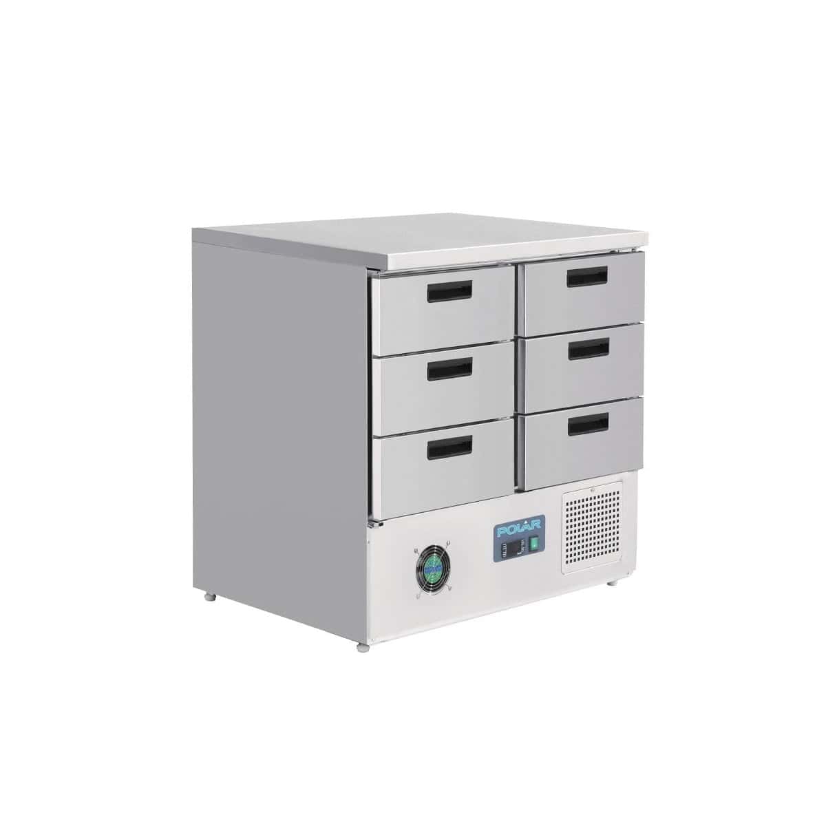 Polar G-Series Refrigerated Counter with 6 Drawers 240Ltr